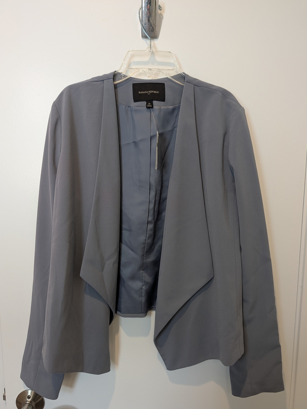 Banana Republic Women's Gray Draped Open-Front Blazer NWT